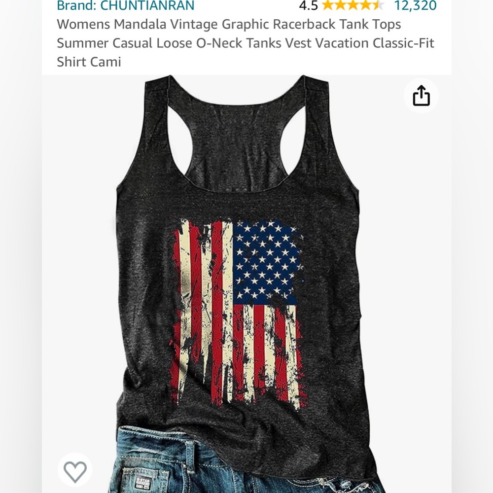 Graphic Flag Tee, Charcoal